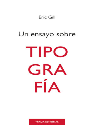cover image of Un ensayo sobre tipografía